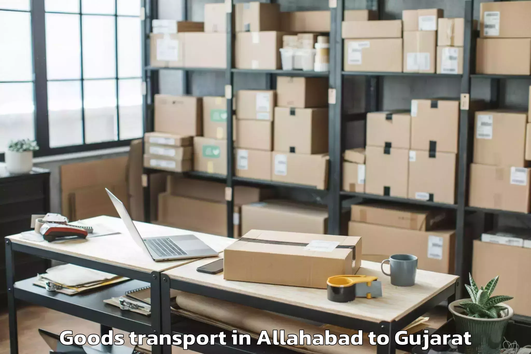 Reliable Allahabad to Vaghodia Ina Goods Transport